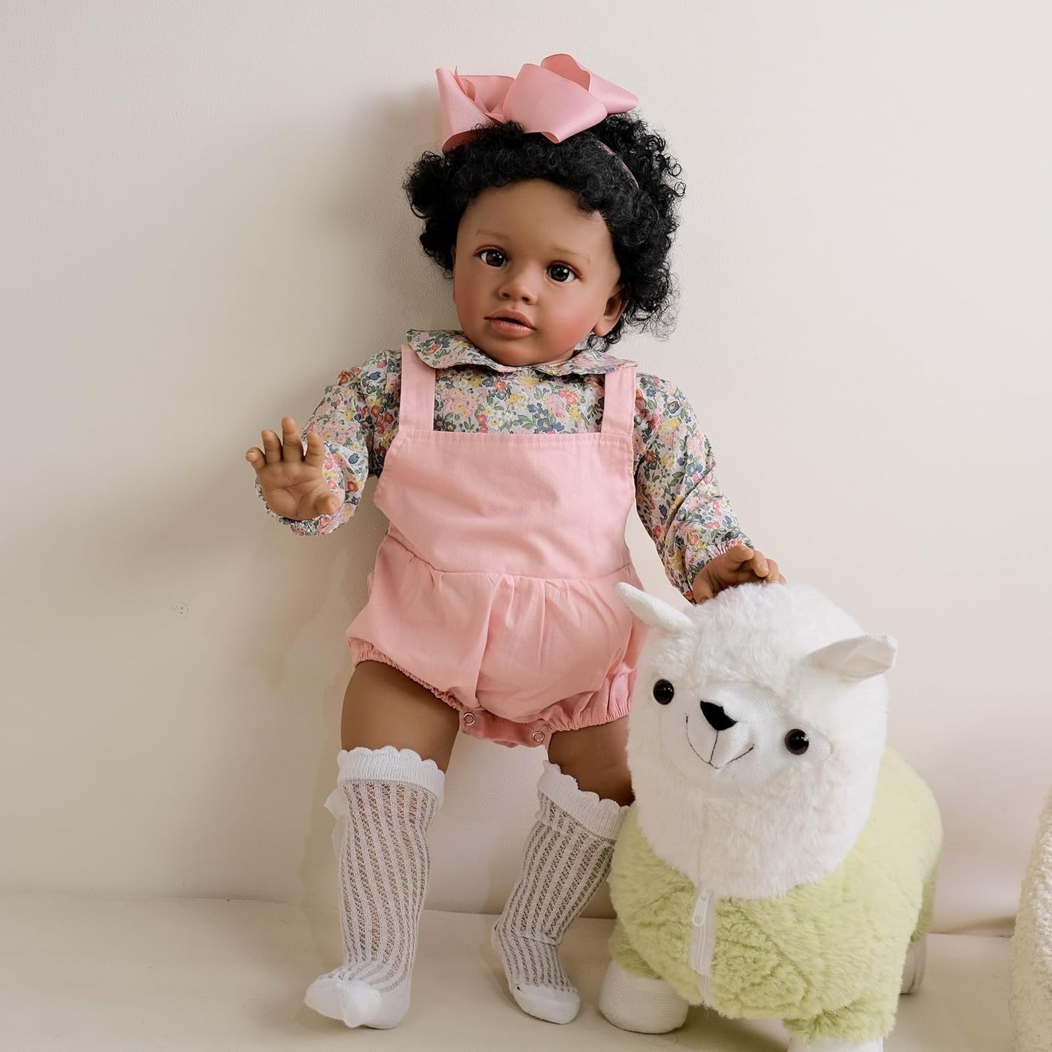 26in Realistic Toddler Baby Doll Black Girl Big Size Soft Body