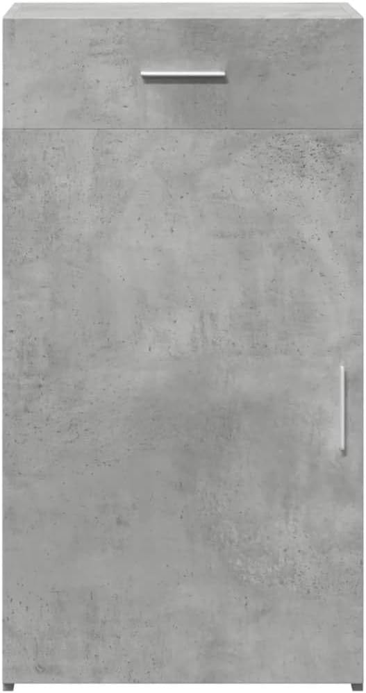 Moisture Resistant Sideboard Cabinet with Drawer – Modern Concrete Grey Storage
