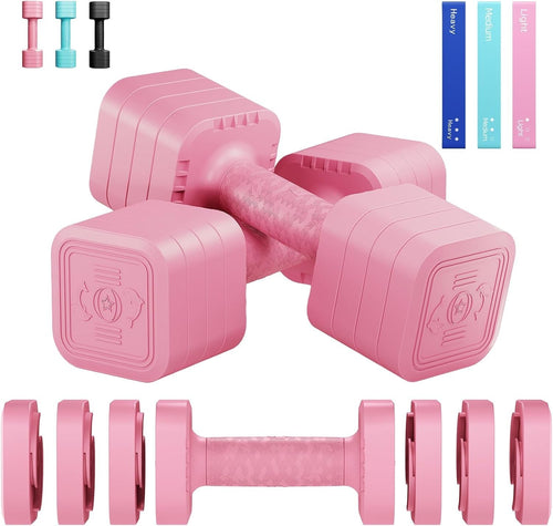 4-in-1 Adjustable Dumbbells Pair 2–5KG Non-Slip Home Gym Weights Set