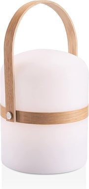 LED Lantern Wood 26.5cm Portable Rechargeable