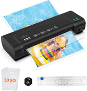 A4 Laminator Hot Cold Portable Fast Warm Up No Bubbles + 30 Pouches