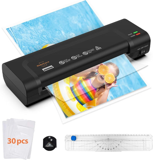 A4 Laminator Hot Cold Portable Fast Warm Up No Bubbles + 30 Pouches