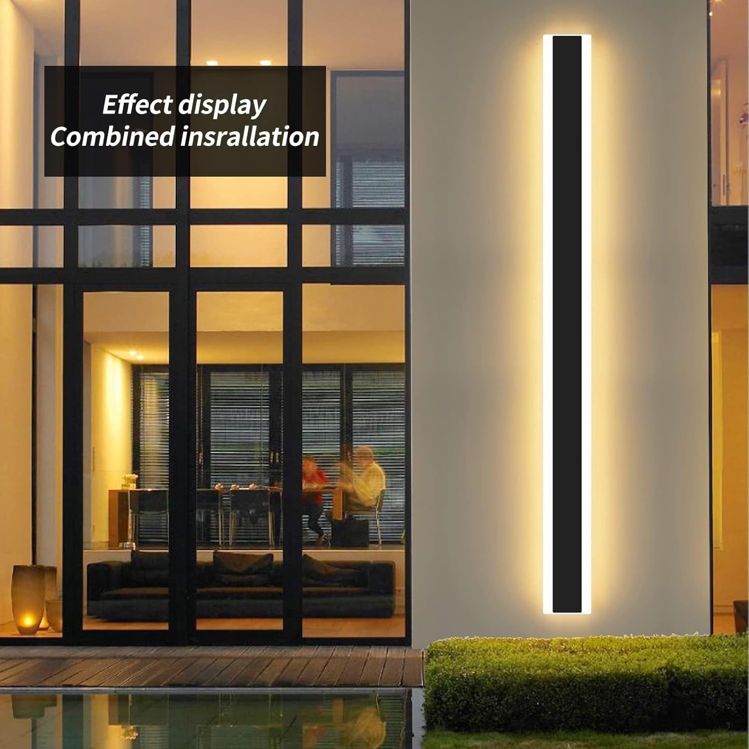 Outdoor Waterproof LED Wall Light 80cm Modern Strip Porch Light