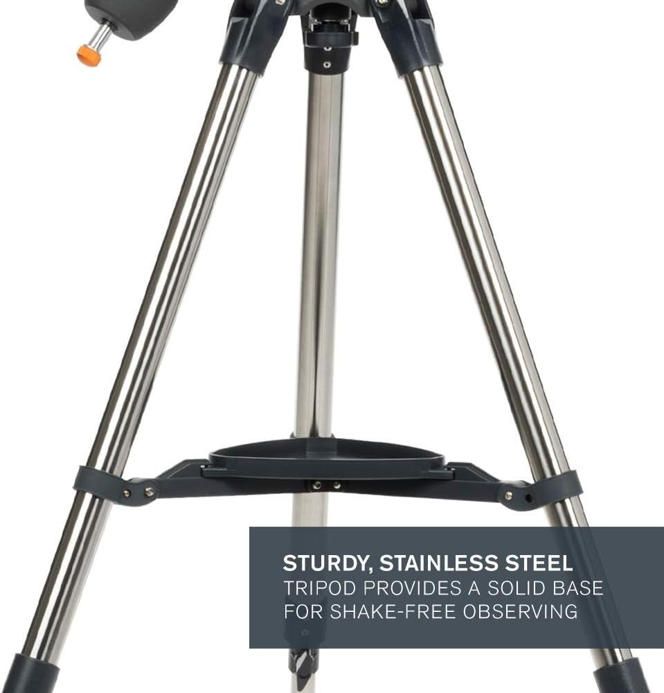 114mm Newtonian Reflector Telescope with EQ Mount, Eyepieces & Tripod, Blue