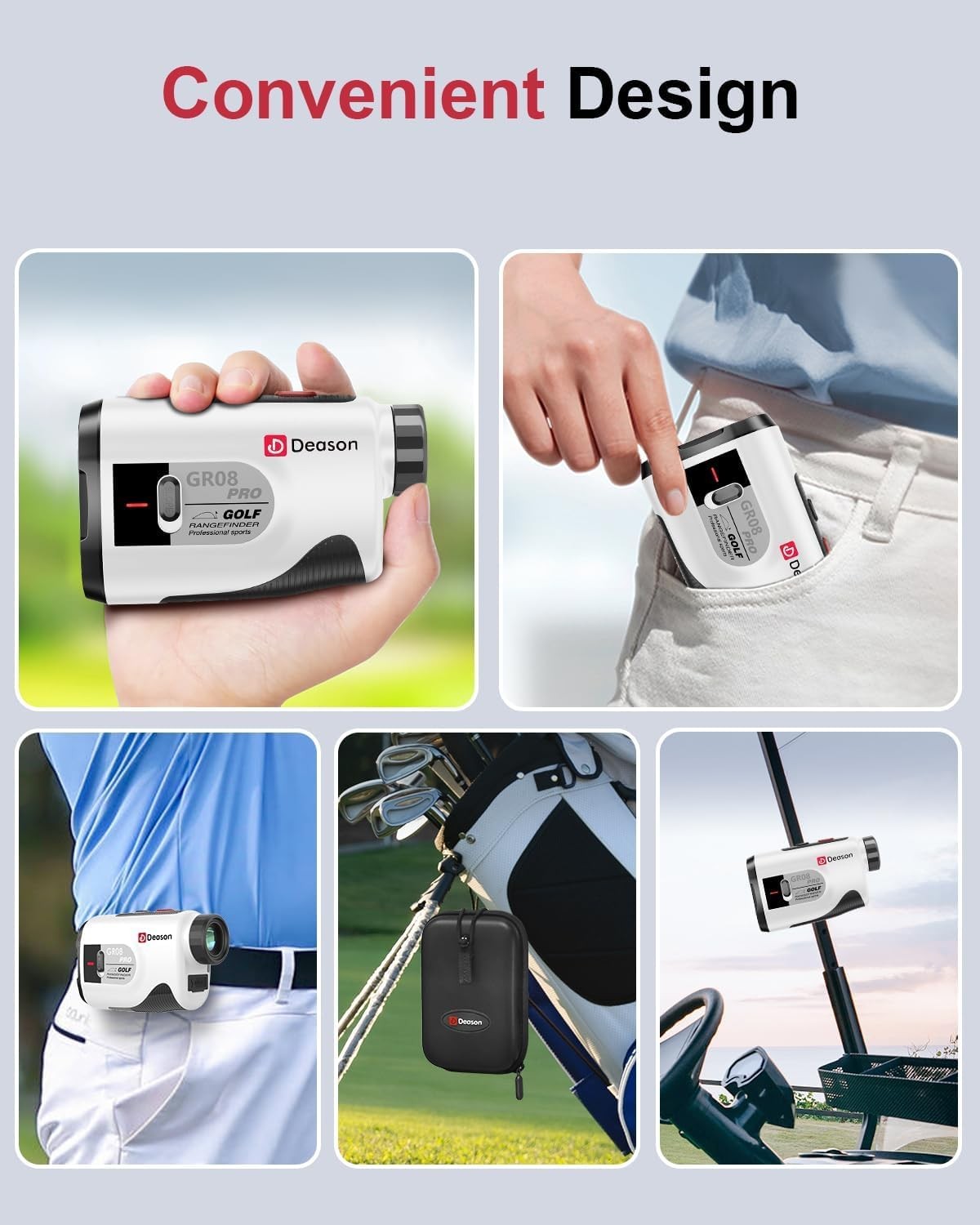 Golf Laser Rangefinder 1300 Yards Slope Mode Flag Lock Vibration 7X Zoom