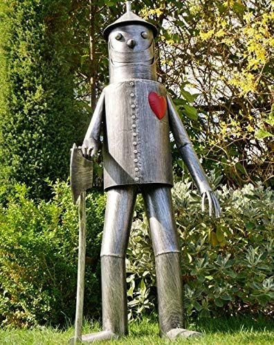 Large 135cm Metal Tin Man Garden Sculpture Lawn Ornament Vintage Outdoor Statue