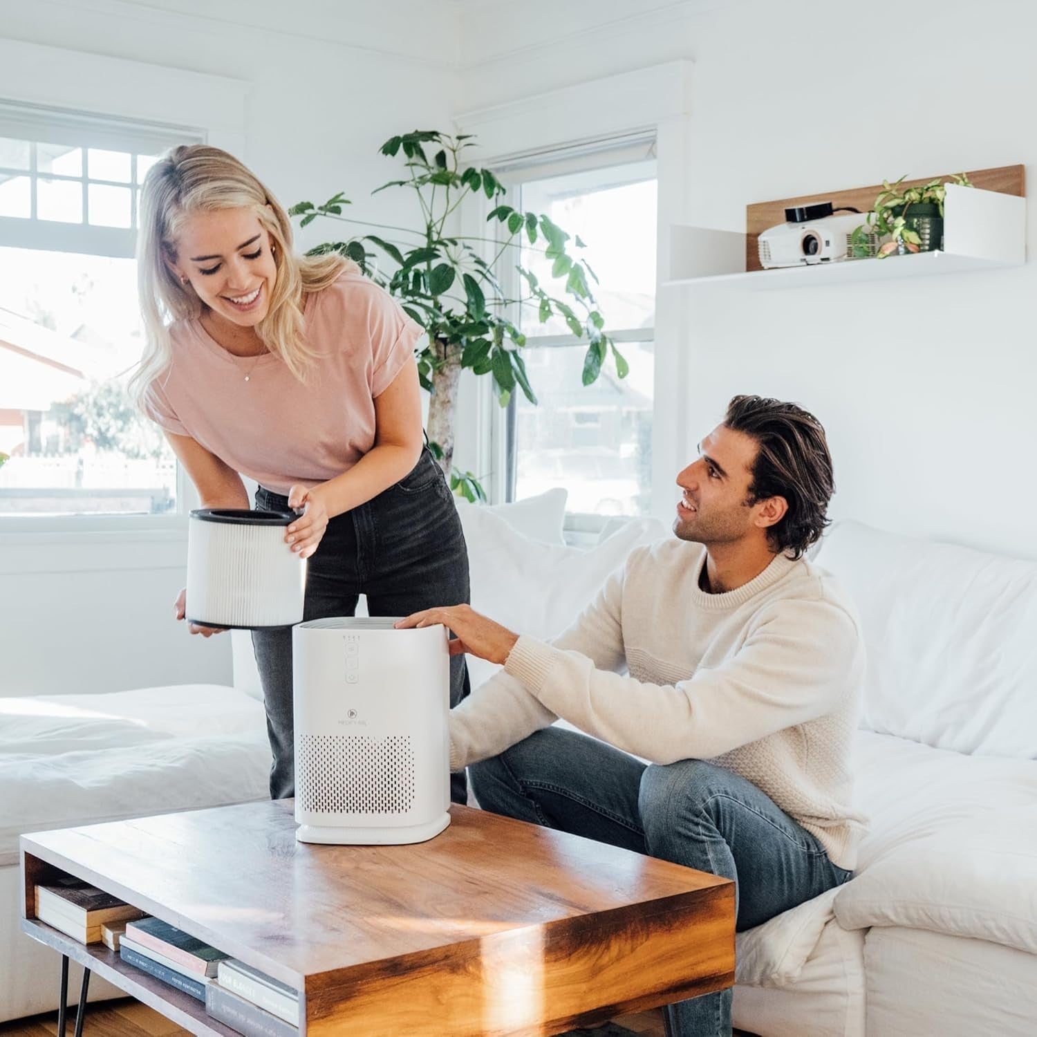 HEPA H13 Air Purifier 470ft² Smoke Odour Pet Pollen Filter 2 Pack