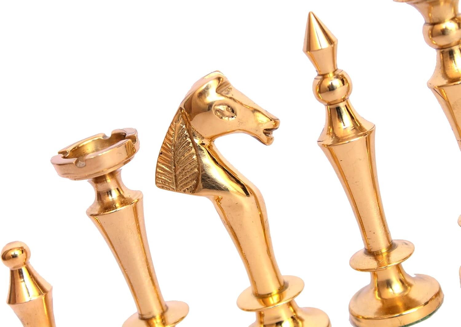 Luxury 2.75" Brass Chess Pieces Set | Hand-Carved Weighted Staunton | Premium