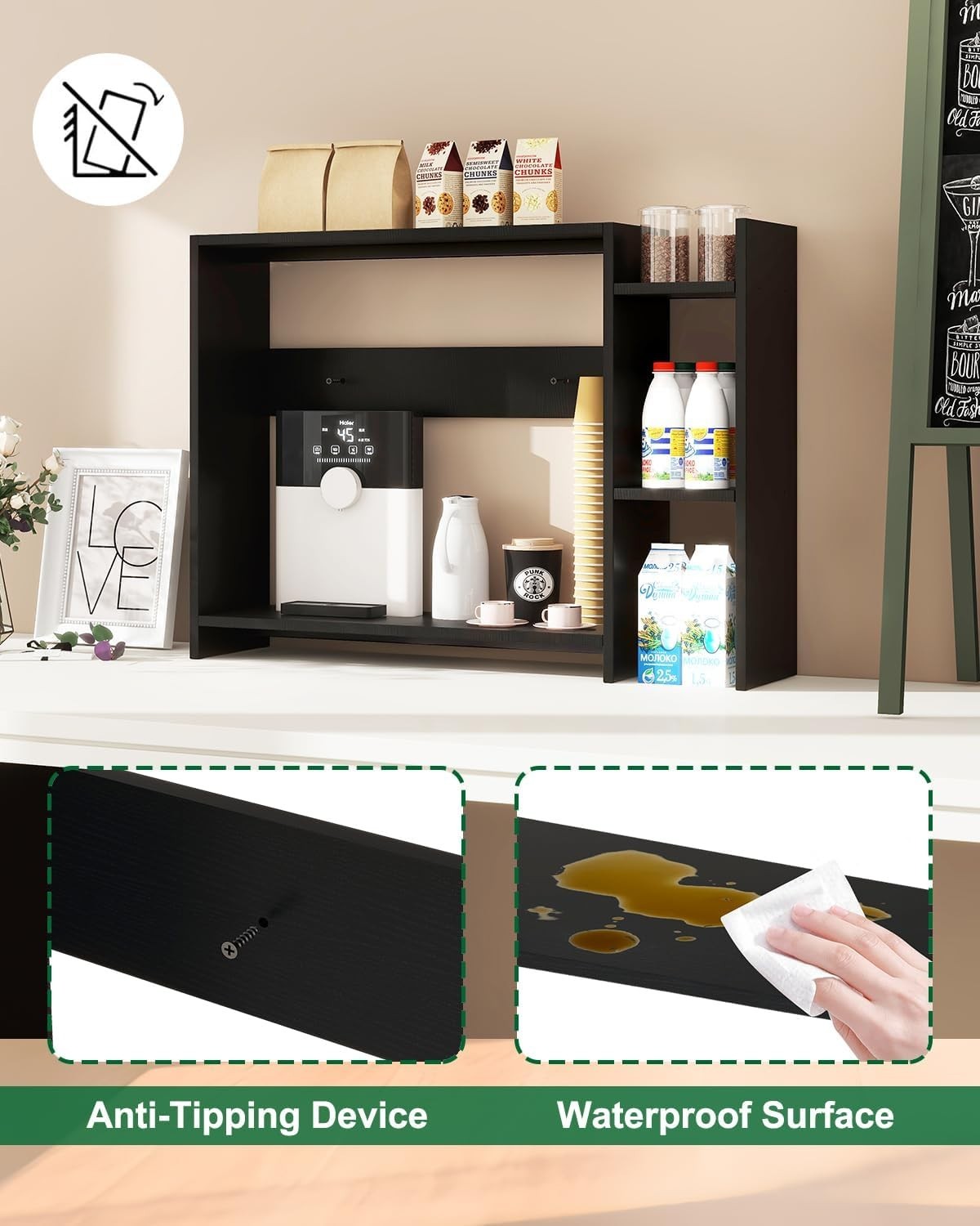 2-Tier Desktop Bookshelf 94cm Desk Shelf Organiser Monitor Riser Space-Saving