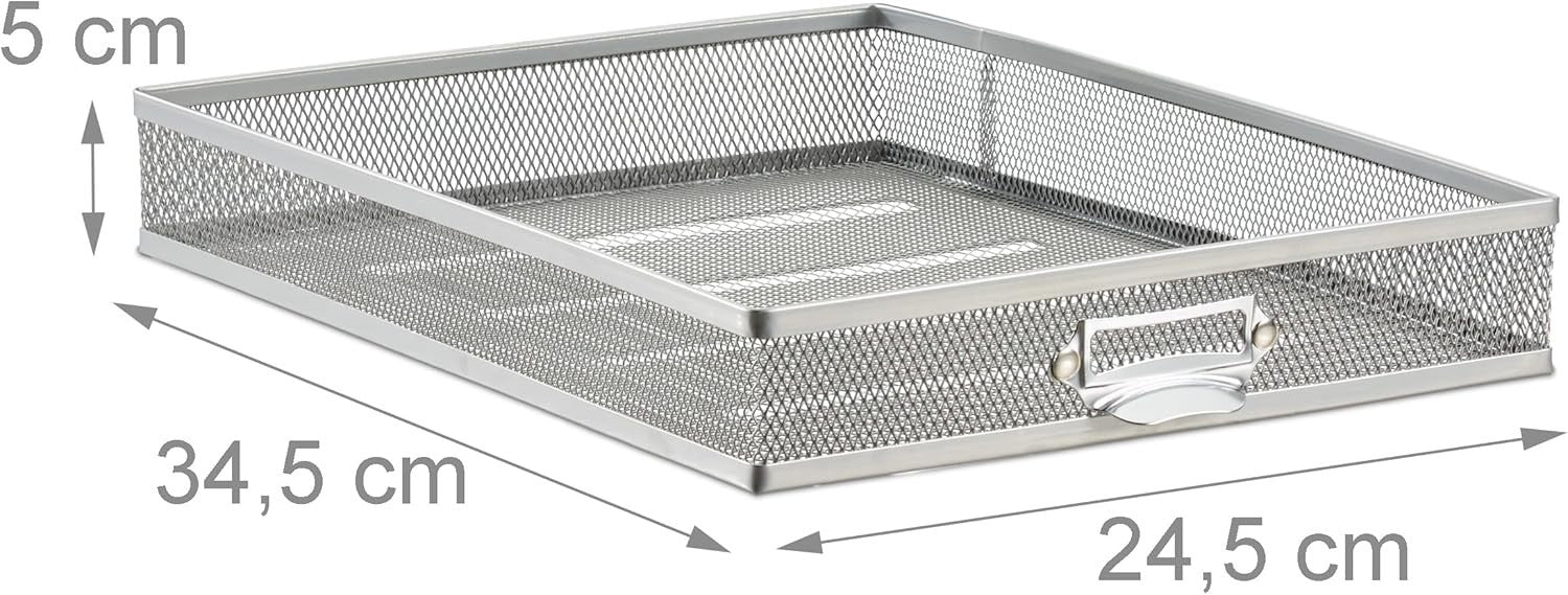 Desk Organizer with 5 Drawers for A4 Files, Paper & Office Storage Silver