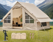 4 Person Inflatable Air Tent Waterproof Glamping w Rainfly