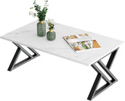 Modern Black Gold Coffee Table Rectangular Room Table Open Storage.
