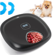 Automatic Cat Feeder Wet Dry Food Timer 6 Meal Rechargeable Ice Pack