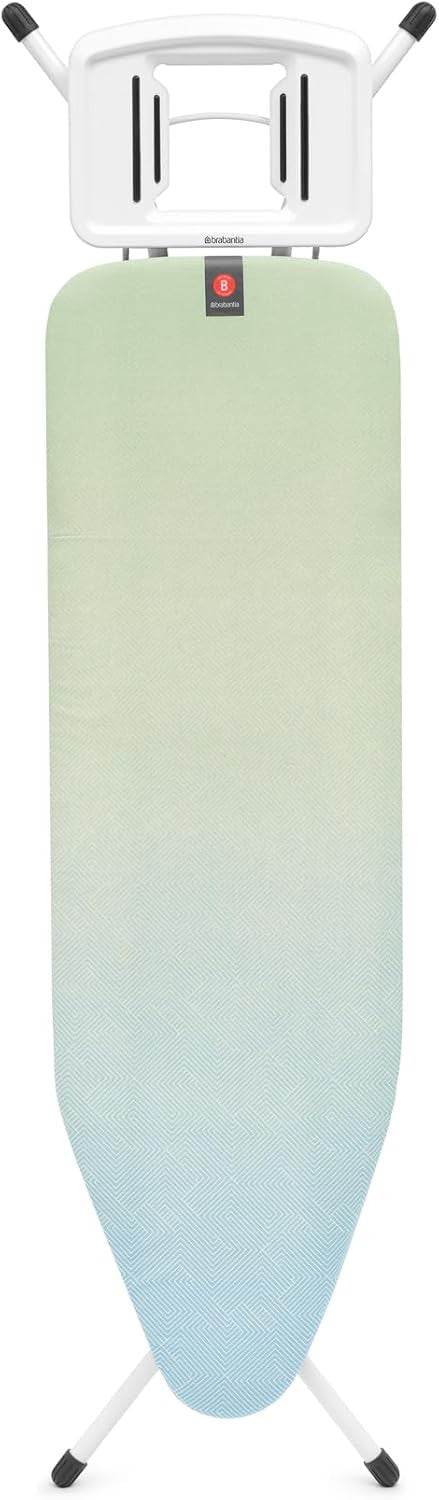 Large Ironing Board 124x38cm Adjustable Height Anti Wobble Steam Rest