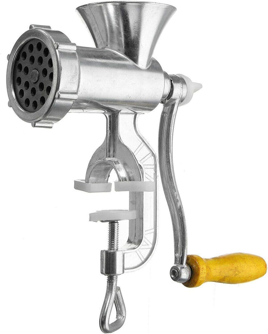 Manual Meat Grinder Sausage Stuffer Aluminium Mincer Table Clamp