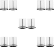 10 Pack CD DVD Storage Boxes Clear Plastic Disc Organizer Stackable