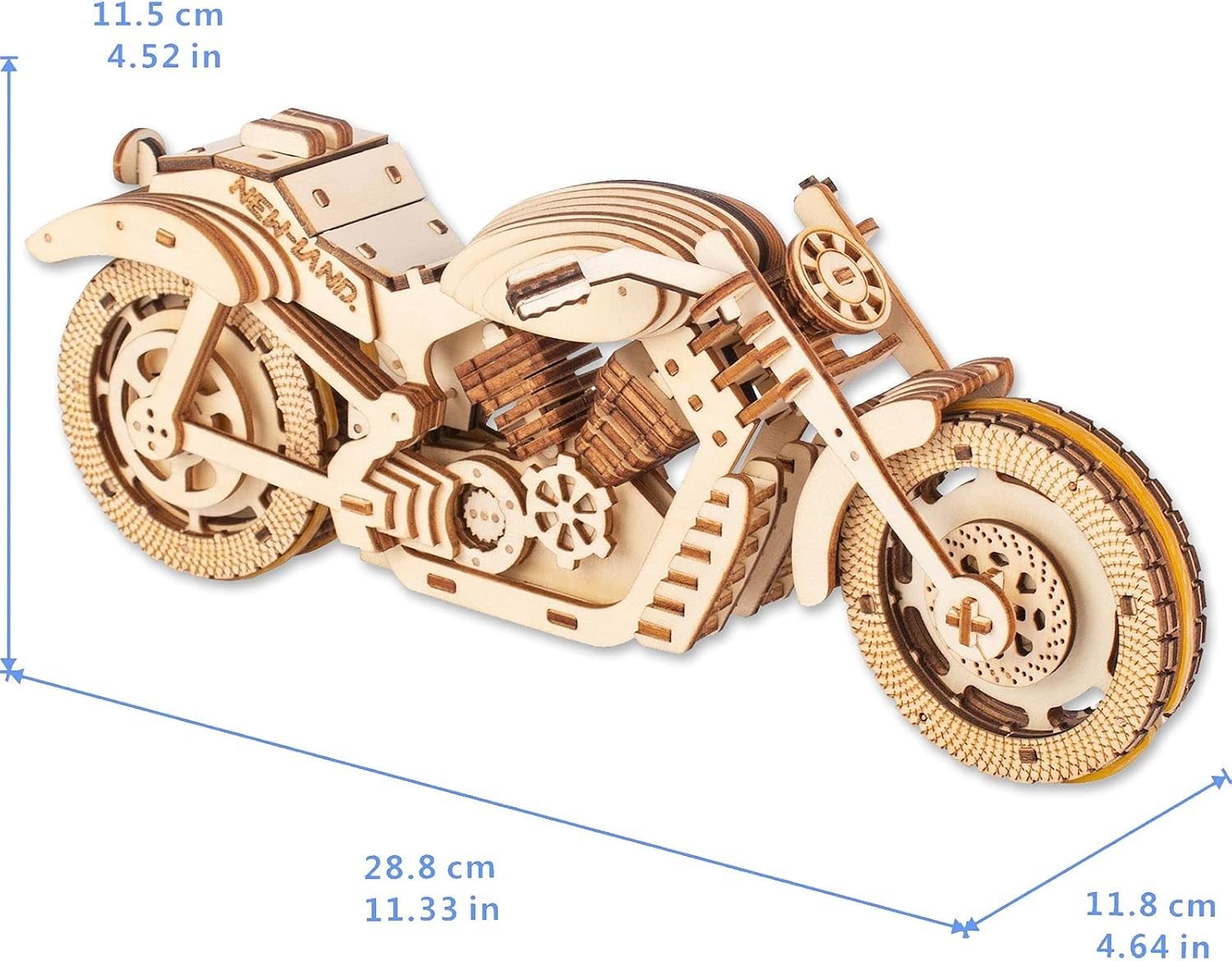 3D Wooden Motorcycle Puzzle Model Kit - DIY STEM Craft, Educational Gift 14+