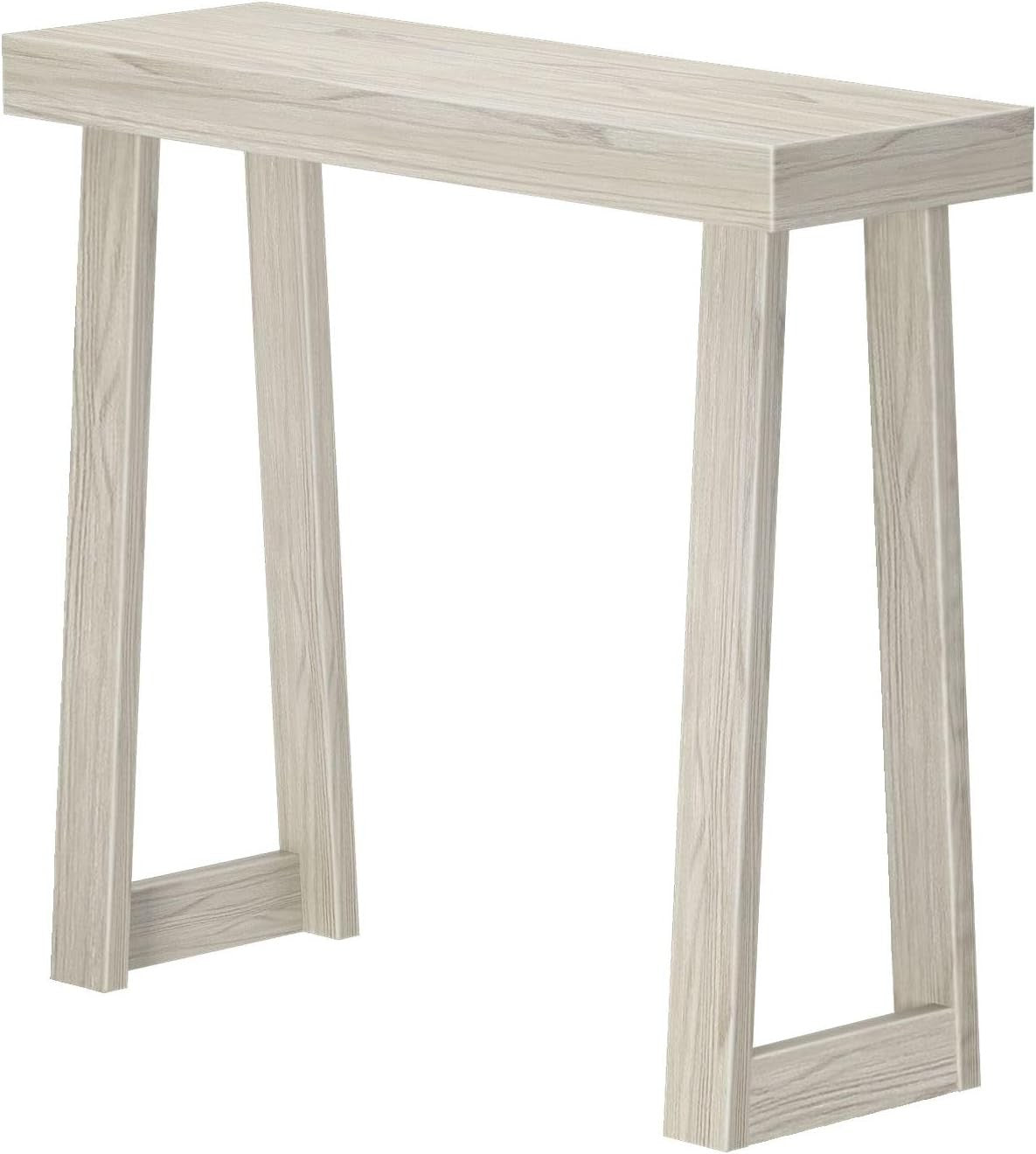 36 Inch Narrow White Wood Console Table – Slim Hallway Sofa Accent