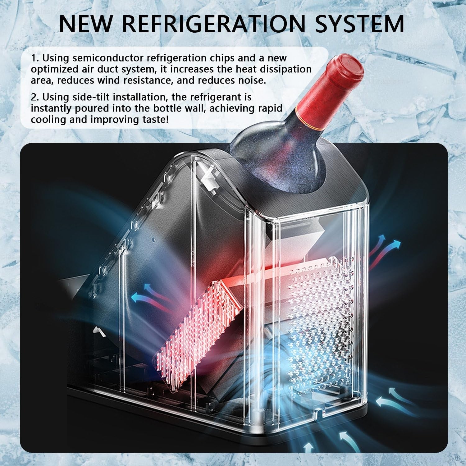 Electric Wine Chiller Single Bottle Cooler Digital Display Stainless Steel