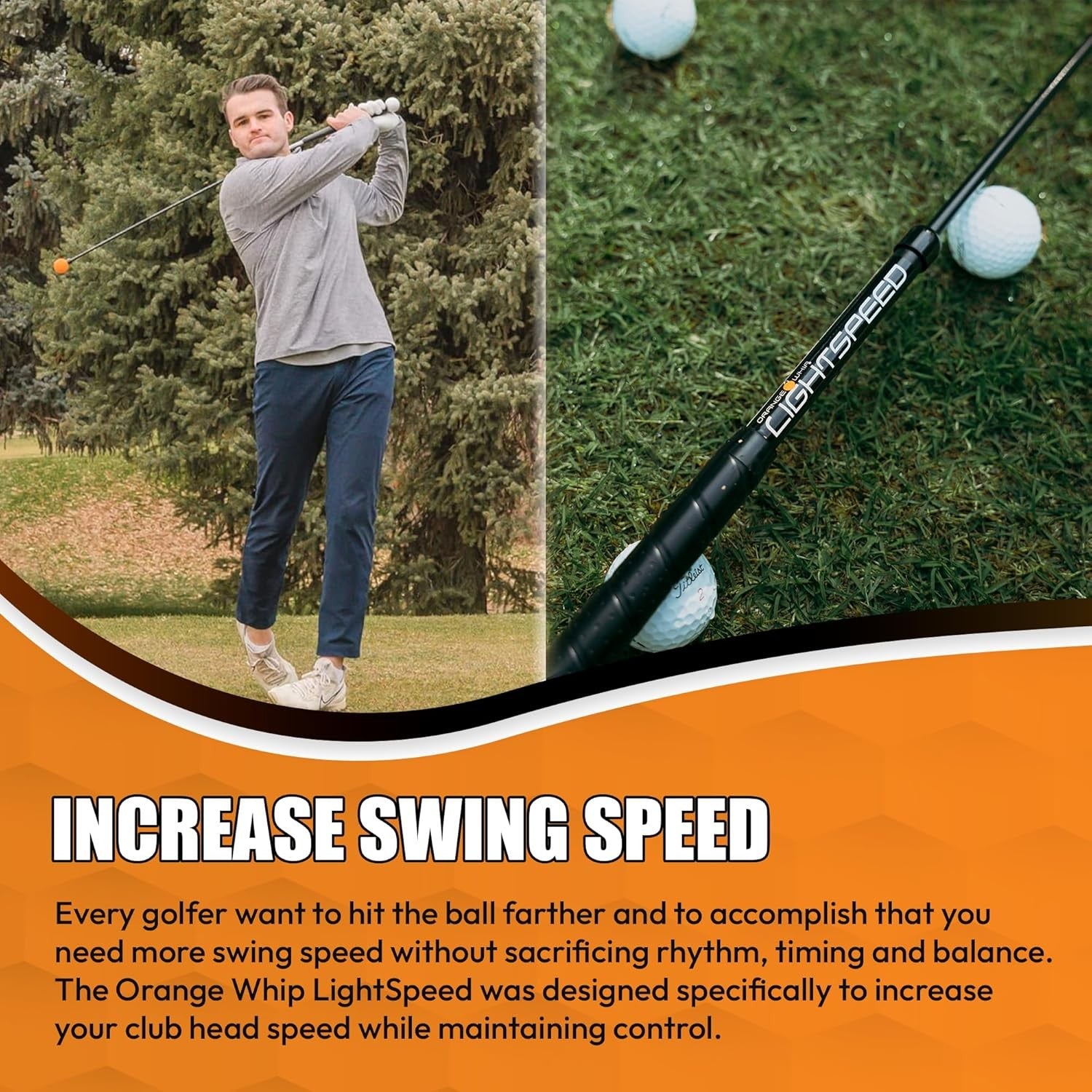 Golf Swing Trainer Speed Stick 43" Tempo Power Training Aid