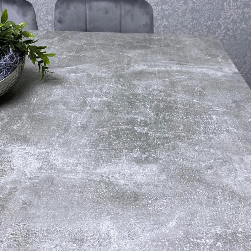 Grey Dining Table Set with 4 Chairs & 2 Benches – Modern Kitchen Room