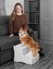 Pet Gear Easy Step II 2-Step Dog Cat Stairs Up to 75lbs Fog