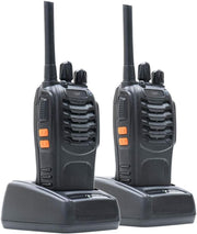 PMR446 Walkie Talkies 2 Pack Long Range VOX 2 Way Radio w Headsets