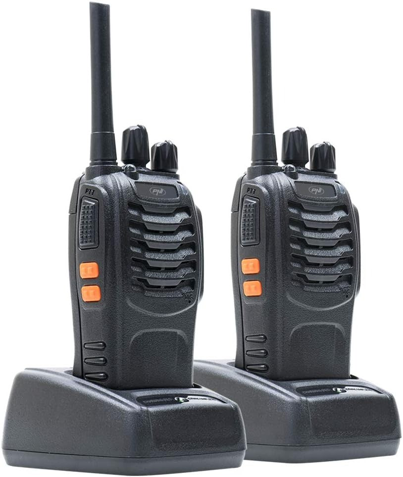 PMR446 Walkie Talkies 2 Pack Long Range VOX 2 Way Radio w Headsets