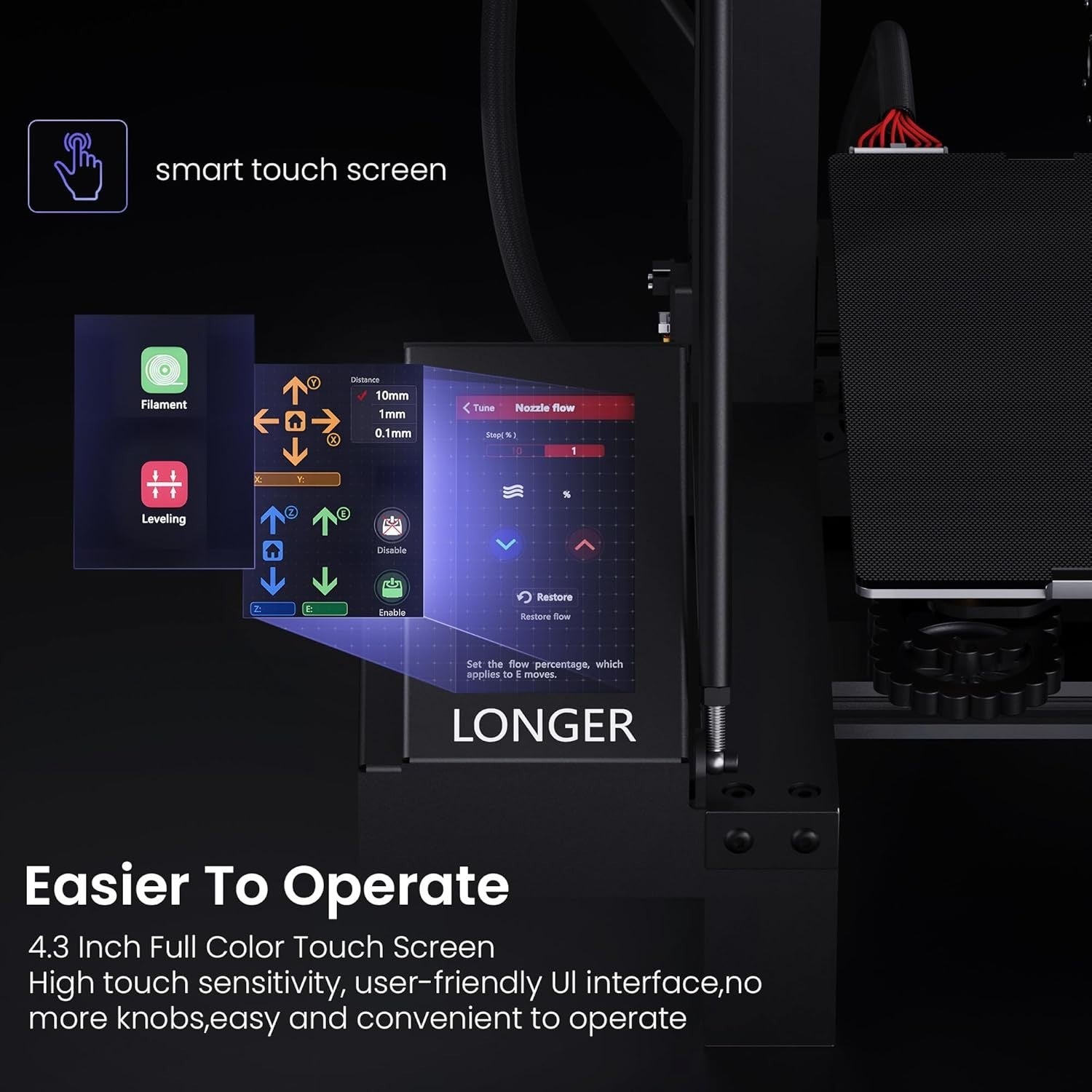 Large Open Source 3D Printer 300x300x400mm Silent Resume Print
