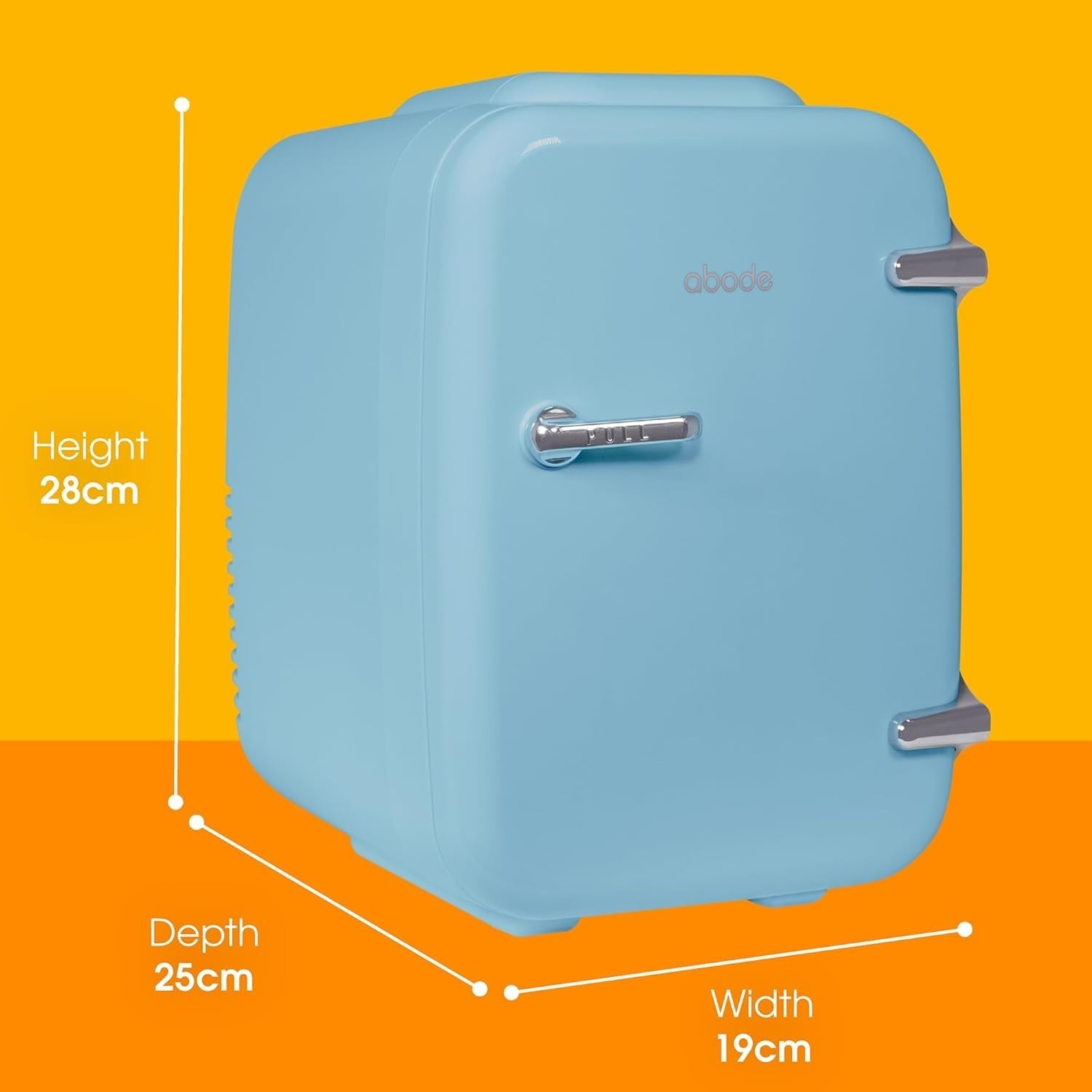 4L Mini Fridge Cooler & Warmer Portable Retro AC 12V Blue
