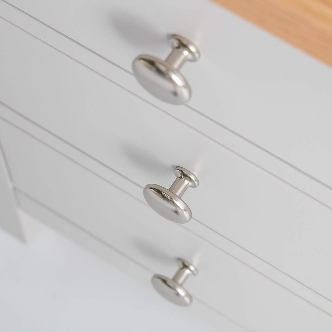 Grey 3 Drawer Bedside Table with Oak Top | Solid Wood Storage Unit