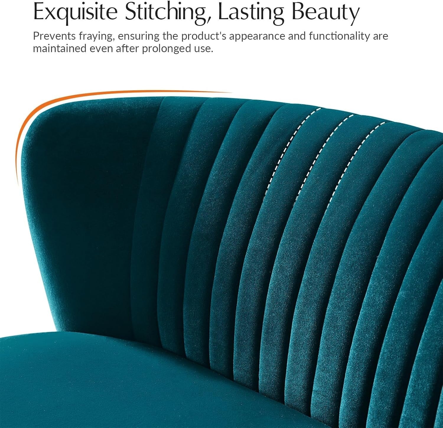 Teal Velvet 2 Seater Sofa Armless Loveseat Gold Legs for Lounge or Flat