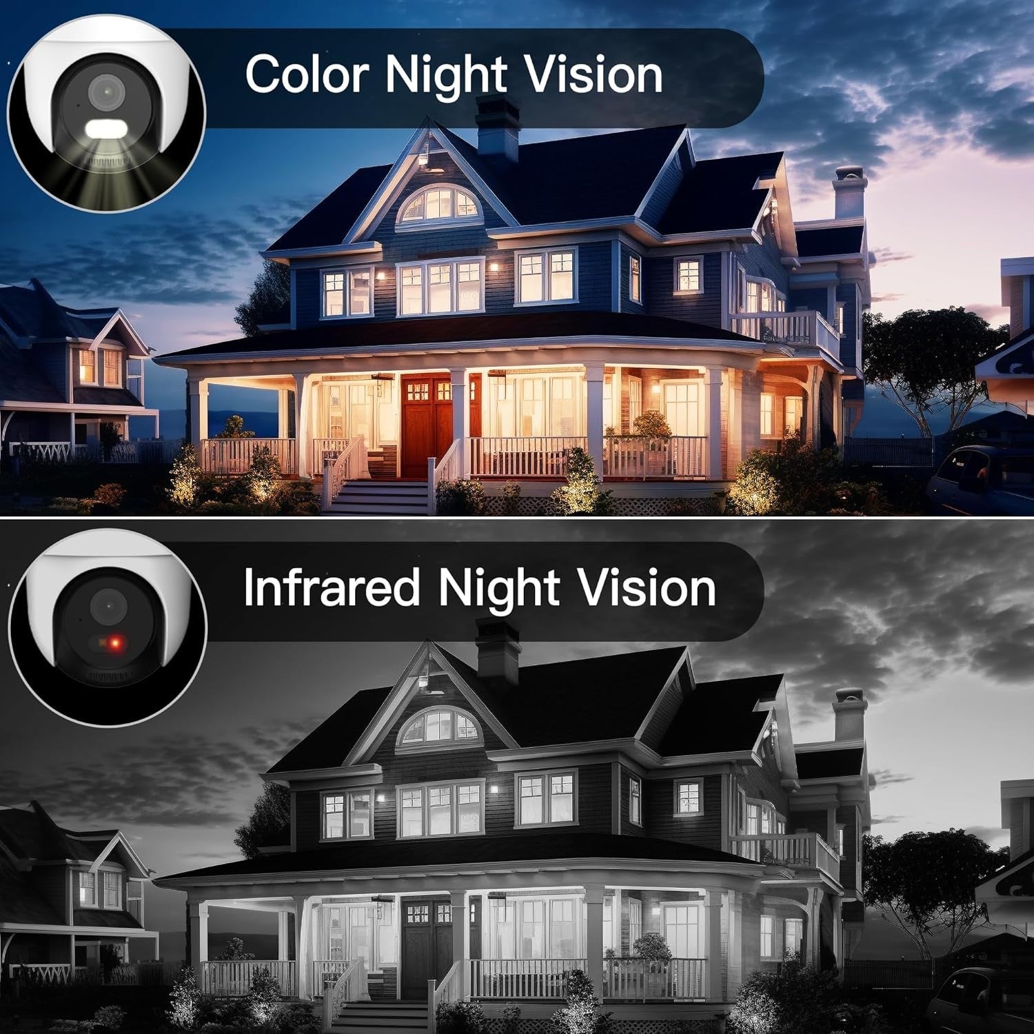 2.5K PTZ Security Camera Outdoor 5GHz WiFi 360° Auto Tracking IP65