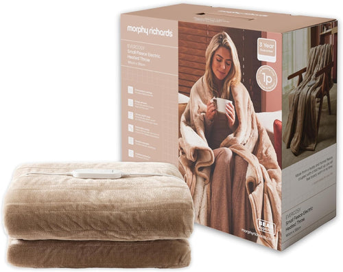 Electric Heated Throw Blanket 160x130cm Teddy Fleece 9 Heat Auto Shut Off