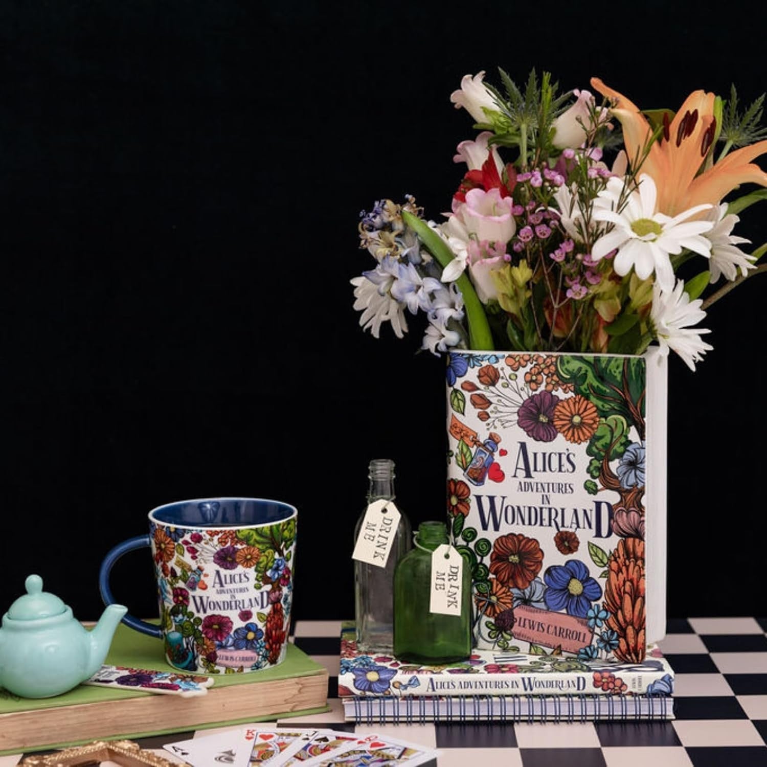 Book Shaped Ceramic Vase Decorative Floral Bookshelf Home Decor Gift
