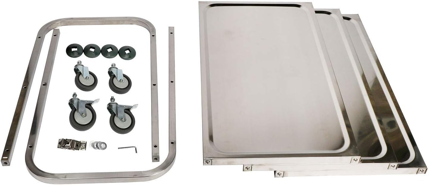 Large 3 Tier Stainless Steel Catering Trolley 200KG