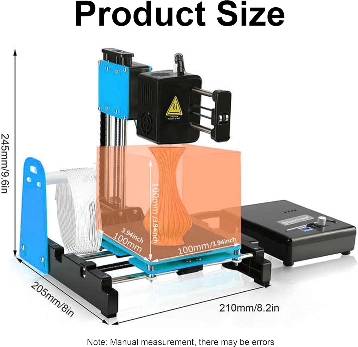 High Speed Mini 3D Printer 230°C Nozzle Precision 100x100x100mm