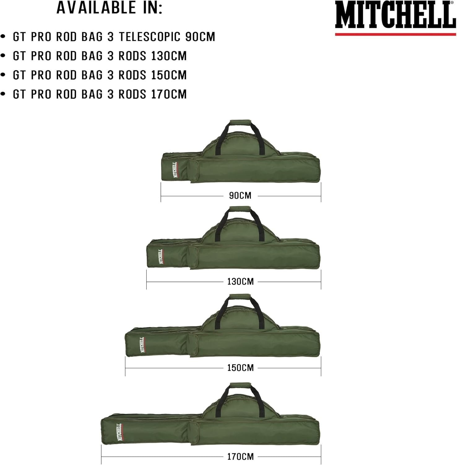 Portable 150cm Fishing Rod Bag with Reel Storage & Organizer Pockets