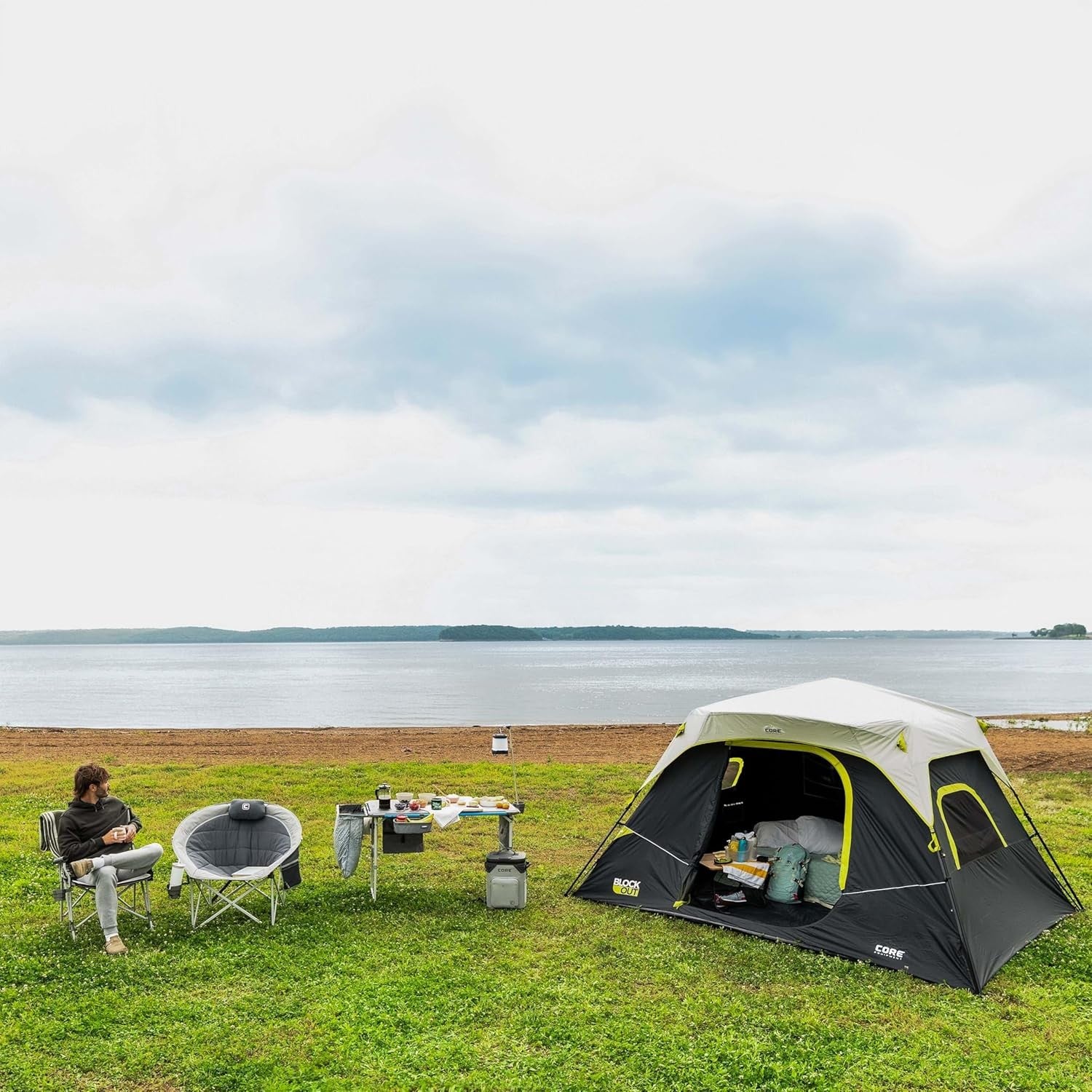 6 Person Blackout Pop Up Camping Tent Instant Cabin Family