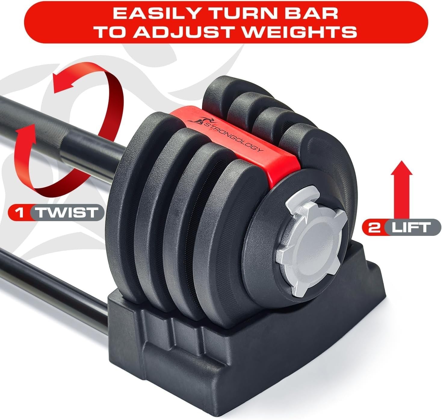 3-in-1 Adjustable Smart Barbell Dumbbell Kettlebell 2–19kg Home Gym