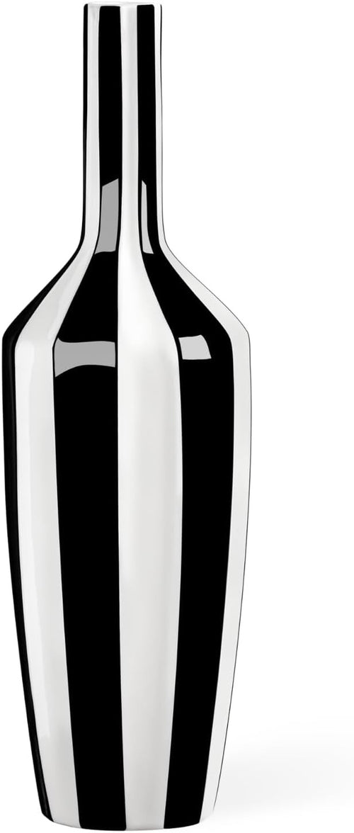 Tall Black White Ceramic Vase 15 Inch Modern Floor Table Home Decor