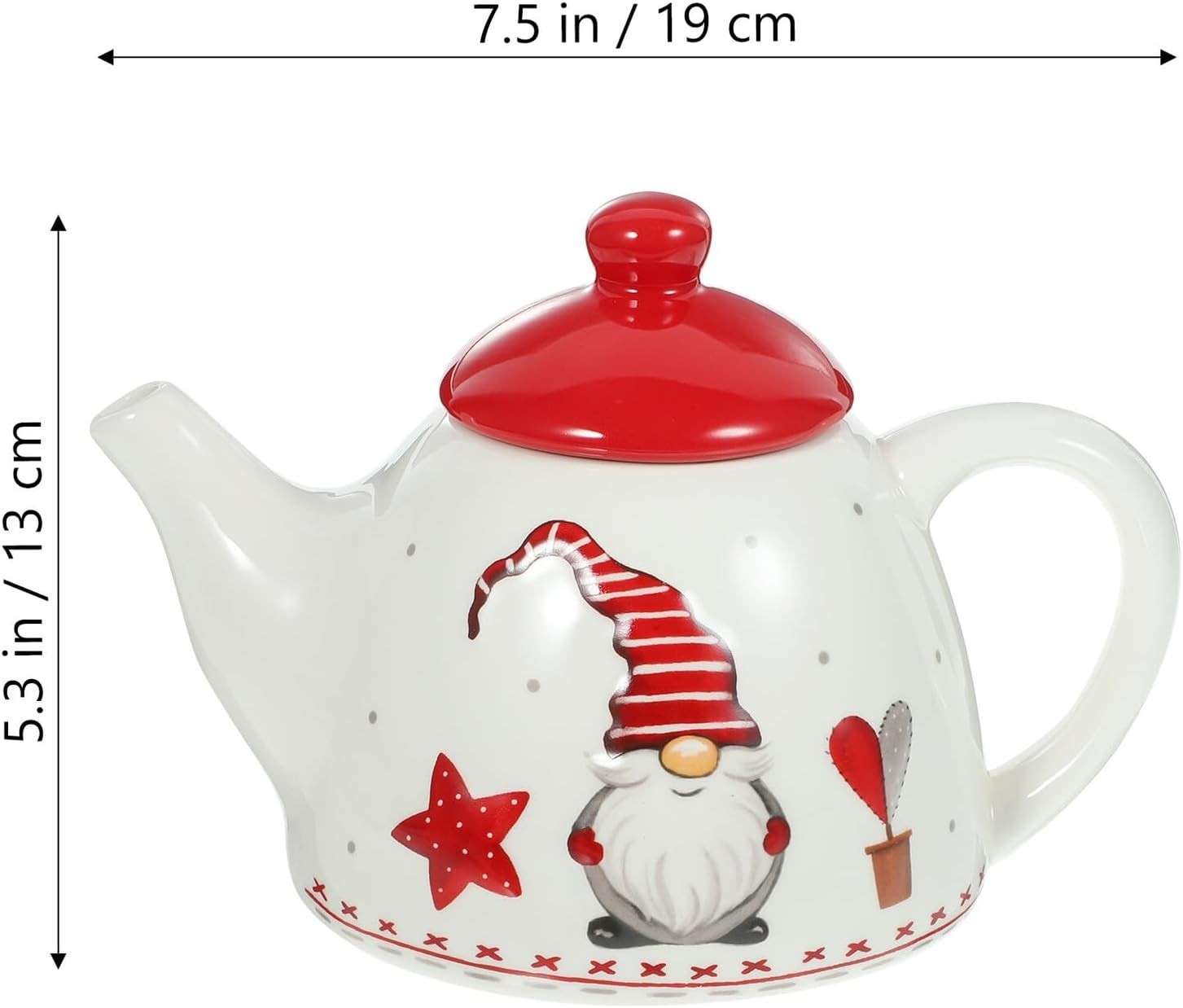 Christmas Santa Ceramic Teapot Nordic Embossed Tea Pot Xmas Decor
