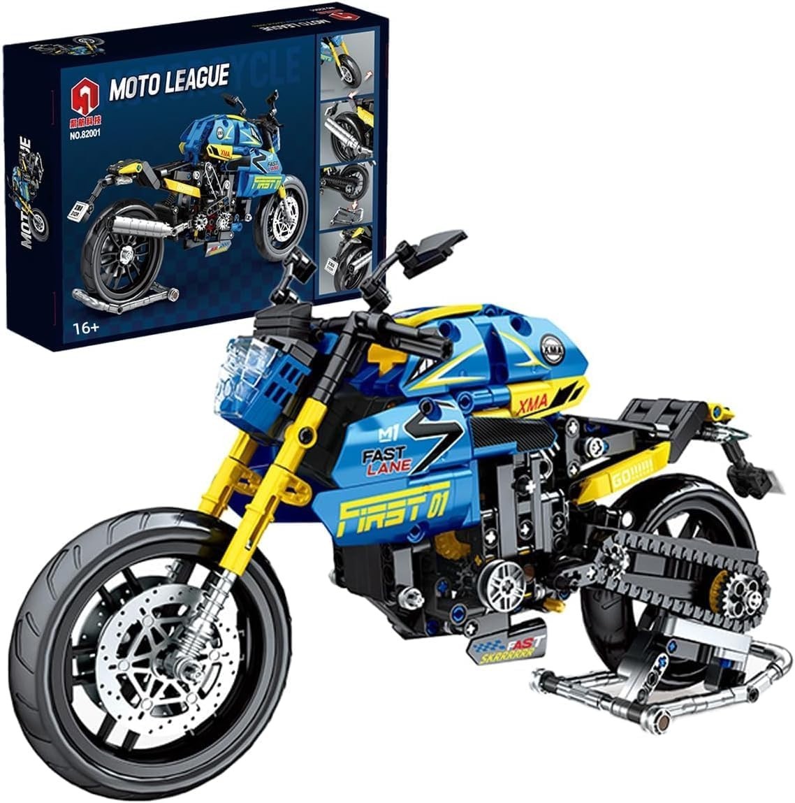 706pcs Technic Motorcycle Building Kit for Adults – Realistic DIY Motorbike Mode