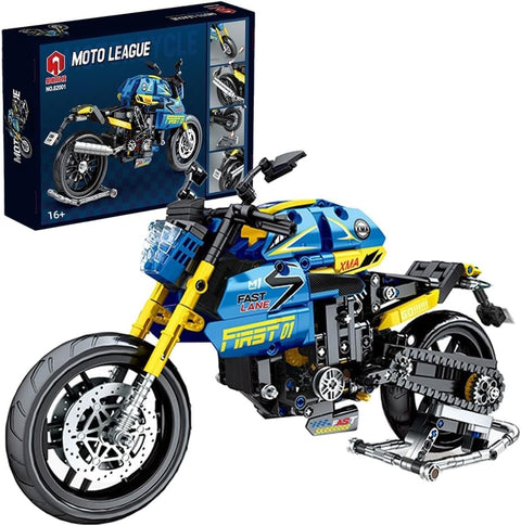 706pcs Technic Motorcycle Building Kit for Adults – Realistic DIY Motorbike Mode