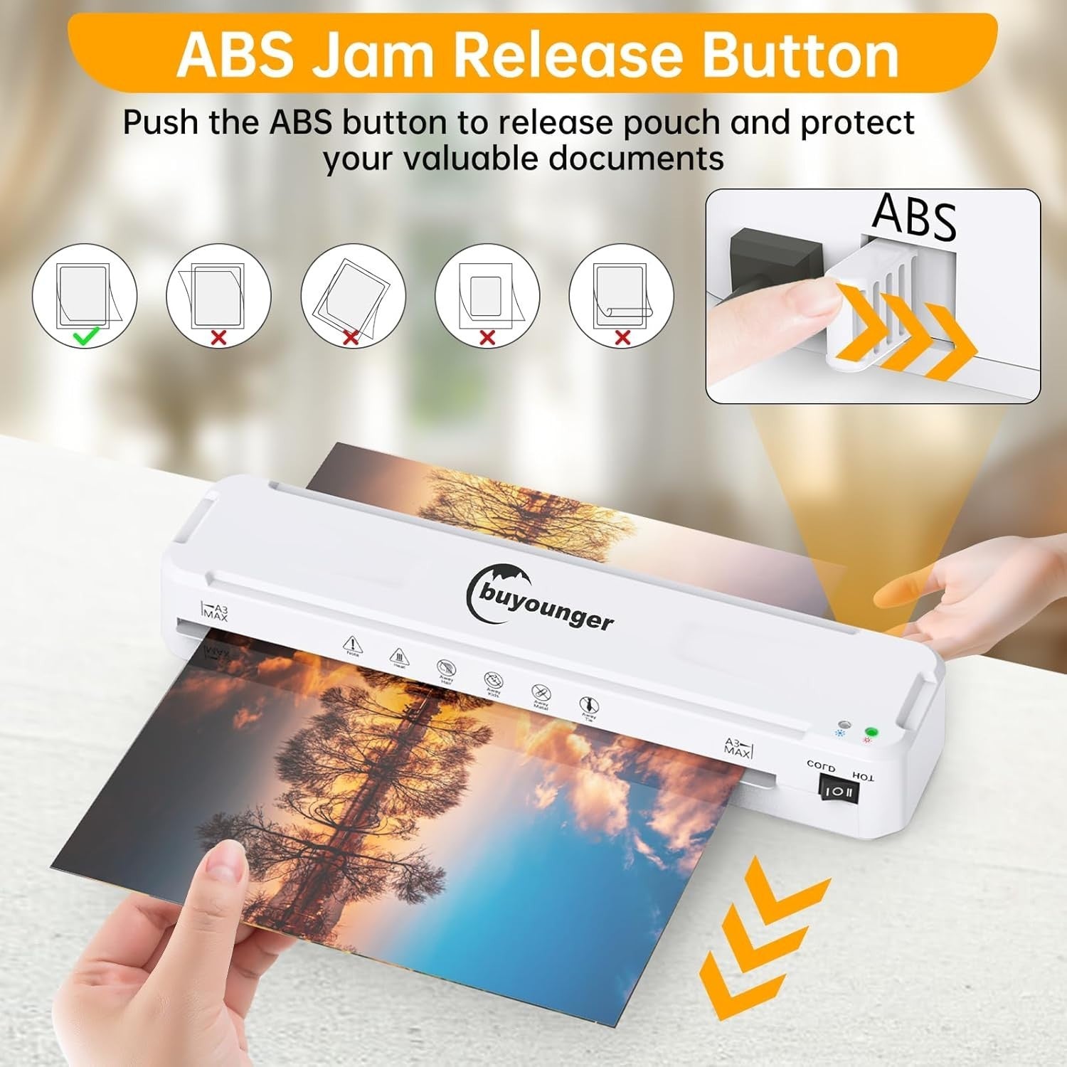 A3 Laminator Machine Hot & Cold 60s Warm Up + 30 Pouches Kit