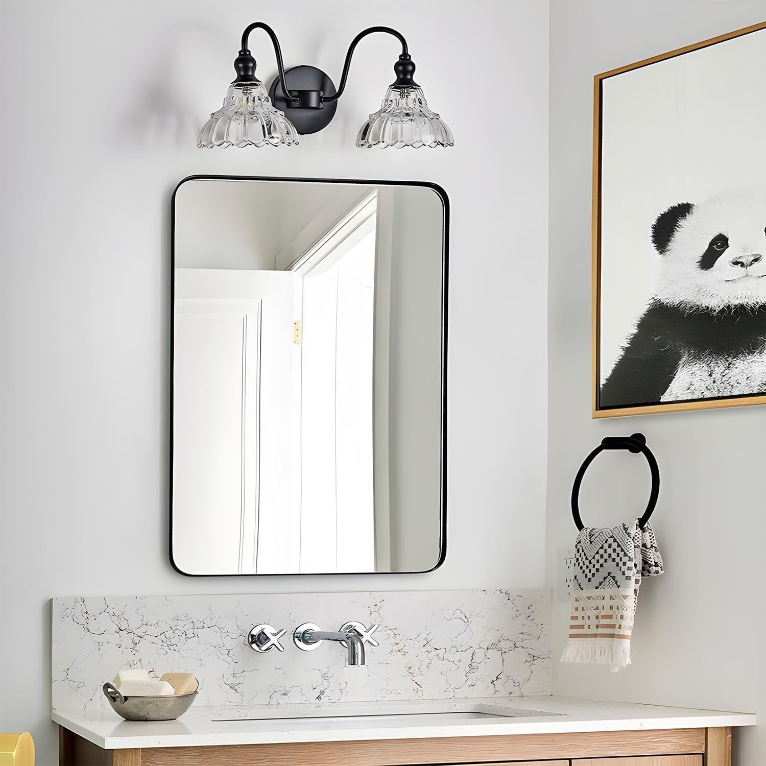 Wireless Battery Wall Sconces with Remote & Dimmable LED Bulbs – Set of 2