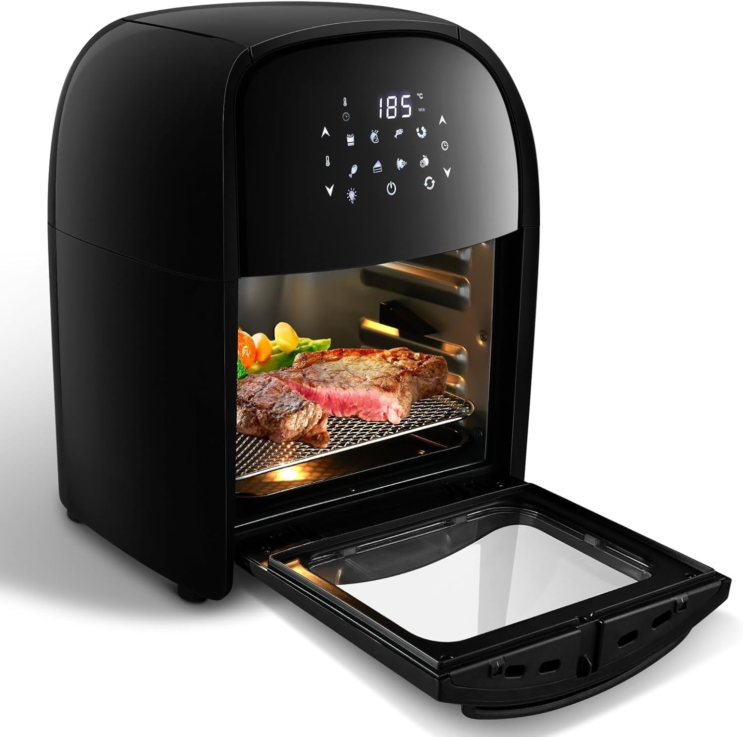 12L Air Fryer Oven With Rotisserie | Digital Touchscreen | 8 Presets 1800W