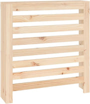 Natural Solid Pine Radiator Cover 79cm Wooden Slat Cabinet with Shelf