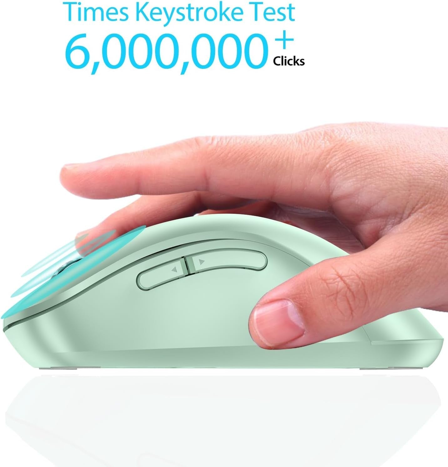 Mint Green Wireless Mouse 1400 DPI USB 2.4G 5 Button Laptop PC