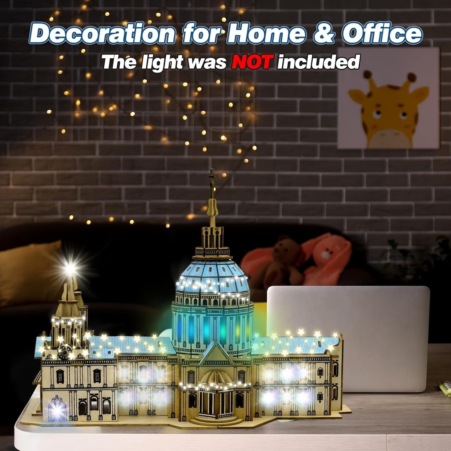 3D Wooden St. Paul’s Cathedral Puzzle Model DIY Craft Kit Gift for Adults